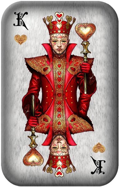 Pièce de monnaie en Argent g 62.2 (2 oz) Millésime 2024 Poker Cards KING OF HEARTS