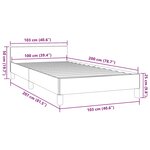vidaXL Cadre de lit sans matelas marron foncé 100x200 cm tissu
