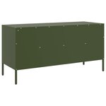 vidaXL Meuble TV vert olive 100 5x39x50 5 cm acier laminé à froid
