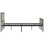 vidaXL Cadre de lit en métal sans matelas chêne sonoma 200x200 cm