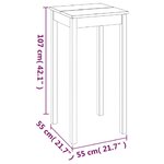 vidaXL Table de bar MDF noir 55x55x107 cm