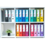 Classeur À Levier Prem'touch Intérieur Et Extérieur En Polypropylène - Dos 80mm - A4 Maxi - Gris Foncé - X 10 - Exacompta