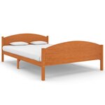 vidaXL Cadre de lit Marron miel Bois de pin massif 160x200 cm