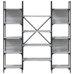 vidaXL Bibliothèque sonoma gris 155 5x24x166 5 cm bois d'ingénierie