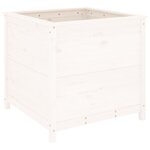 vidaXL Jardinière blanc 82 5x82 5x78 cm bois massif de pin