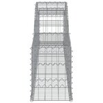 vidaXL Paniers à gabions arqués 15 Pièces 300x30x40/60 cm fer galvanisé