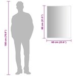 vidaXL Miroir Blanc 70x50 cm