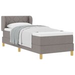 Lit Box Spring vidaXL avec matelas taupe 80x200 cm tissu