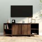 vidaXL Meuble TV Chêne marron 130x35x50 cm Aggloméré