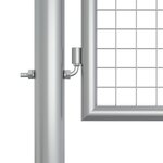 vidaXL Porte de jardin Acier galvanisé 415x175 cm Argenté