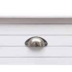 vidaXL Buffet Blanc 108x45x76 cm Bois de Paulownia massif
