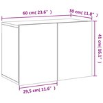 vidaXL Meuble TV mural sonoma gris 60x30x41 cm