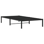 vidaXL Cadre de lit métal noir 107x203 cm