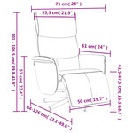 vidaXL Fauteuil inclinable avec repose-pieds blanc similicuir