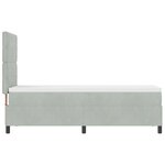Lit Box Spring vidaXL avec Matelas & Lumière LED Gris clair 80x200 cm Velours