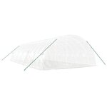 vidaXL Serre avec cadre en acier blanc 72 m² 12x6x2 85 m