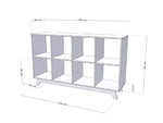 Meuble de rangement NABOSKY blanc 2x4