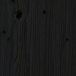 vidaXL Tête de lit Noir 205 5x4x100 cm Bois massif de pin
