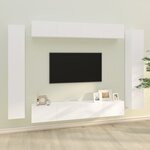 vidaXL Ensemble de meubles TV 8 Pièces Blanc Bois d'ingénierie