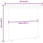 vidaXL Auvent latéral de balcon 165x250 cm Marron