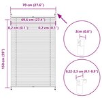 vidaXL Store plissé 70x150 cm Crème