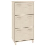 vidaXL Armoire à chaussures HAMAR Marron miel 59 5x35x117cm Pin massif