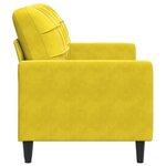 vidaXL Canapé à 2 places Jaune 140 cm Velours