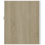 vidaXL Armoire d'évier Blanc et chêne sonoma 41x38 5x46 cm Aggloméré