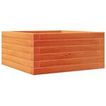 vidaXL Jardinière cire marron 50x50x23 cm bois de pin massif
