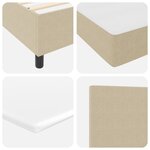 vidaXL Lit avec Sommier avec Matelas Beige Clair 100x200 cm Tissu en Velours Côtelé