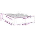 vidaXL Cadre de lit sans matelas chêne sonoma 140x200 cm