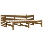 vidaXL Lit coulissant sans matelas marron miel 2x(90x190) cm