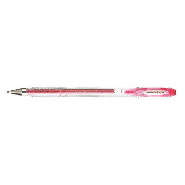 Roller encre gel Signo UM120SP pointe large 1mm Rose Pailleté UNI-BALL