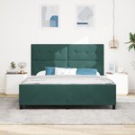 vidaXL Cadre de Lit Vert Foncé 180x200 cm Velours