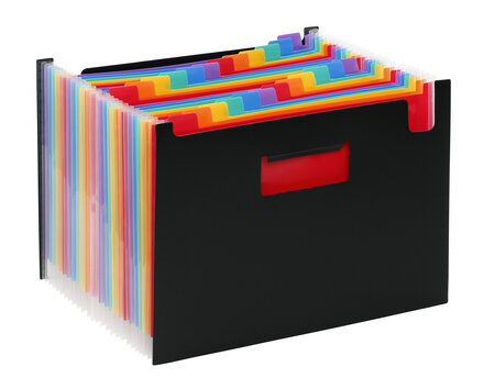 Trieur accordéon 24 positions pour le bureau - Format A4 - Rainbow Class