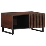 vidaXL Table basse marron 80x51x40 cm bois de massif manguier