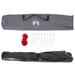 vidaXL Tente de plage 2 personnes gris libération rapide imperméable