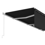 vidaXL Auvent manuel rétractable avec store 6x3 m Anthracite