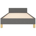 vidaXL Cadre de lit sans matelas gris foncé 90x190 cm tissu