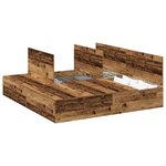 vidaXL Cadre de lit Vieux bois 200x200 cm