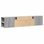 vidaXL Meuble TV mural avec LED sonoma gris 180x31x39 5 cm