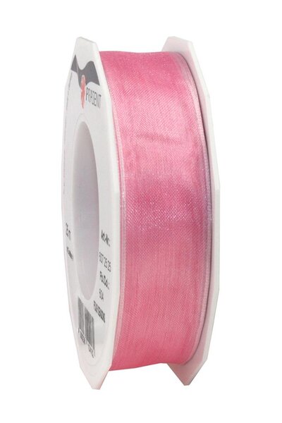 Organza four seasons 25-m-rouleau 25 mm prune laitonné