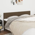 vidaXL Têtes de lit 2 Pièces Marron Foncé 100x5x78/88 cm Tissu