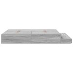 vidaXL Cadre de lit de rangement Gris Sonoma 140x190 cm