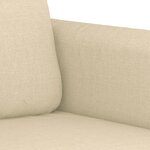 vidaXL Ensemble de canapés 2 Pièces avec coussins Crème Tissu