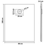 vidaXL Receveur de douche SMC Marron 100x80 cm
