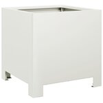 vidaXL Jardinière blanc 30x30x30 cm acier