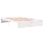 vidaXL Cadre de lit sans matelas blanc bois massif 120x190 cm
