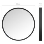 vidaXL Miroir mural Noir 30 cm