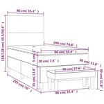 vidaXL Sommier à lattes de lit avec matelas Vert foncé 90x190 cm